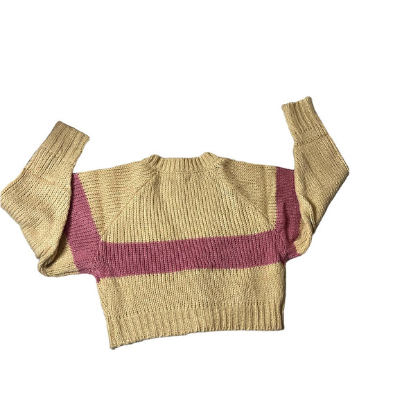 Malibu‎ Bum Womens Colorblock Cardigan Sweater Tan Pink Dolman Sleeves New - Picture 6 of 9